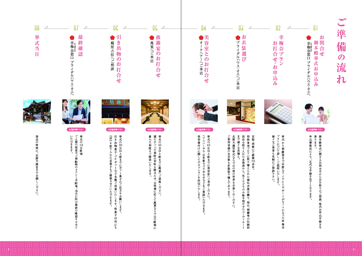神前結婚式パンフレット 見開き2